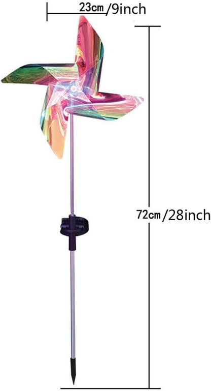 Ulalaza 2PCS Garden Solar Lights Multi-Color Changing 4 LED Flower Stake Light Decorative Landscape Lawn Yard Outdoor Lights Length 72mm/3inch