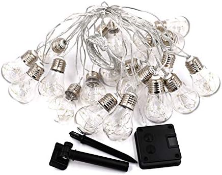 16FT Globe String Lights, G50 Solar Outdoor String Lights with 10 Clear Edison Bulbs, Clear Edison Bulb String | Lumora