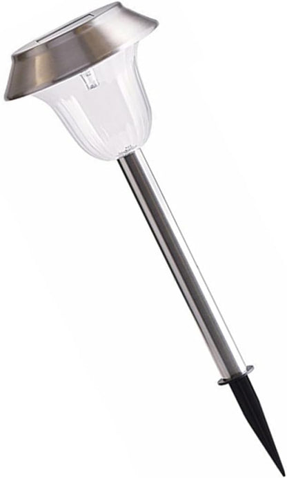 SAFIGLE Solar Stainless Steel LED Garden Ground Plug Light White Light Outdoor Landscape Lawn Path Lighting for Yard Patio