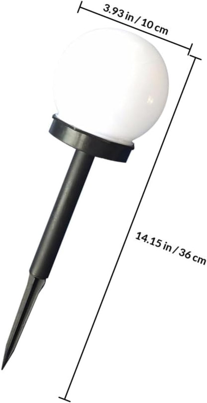 4pcs Solar Lawn Lights, Bubble Shaped Garden LED Pathway Lights with White Glow, Weatherproof Solar Sphere Stakes for Outdoor Yard and Landscape Lighting