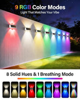 Solar Fence Lights Outdoor, 6 Pack Fence Solar Lights Waterproof