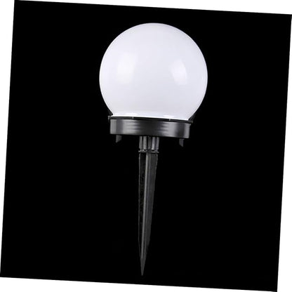TEHAUX 6Pcs Solar Round Lawn Light Outdoor Plug Bulb for Garden Pathway and Patio for Events and Daily Use Durable Wide Light Angle
