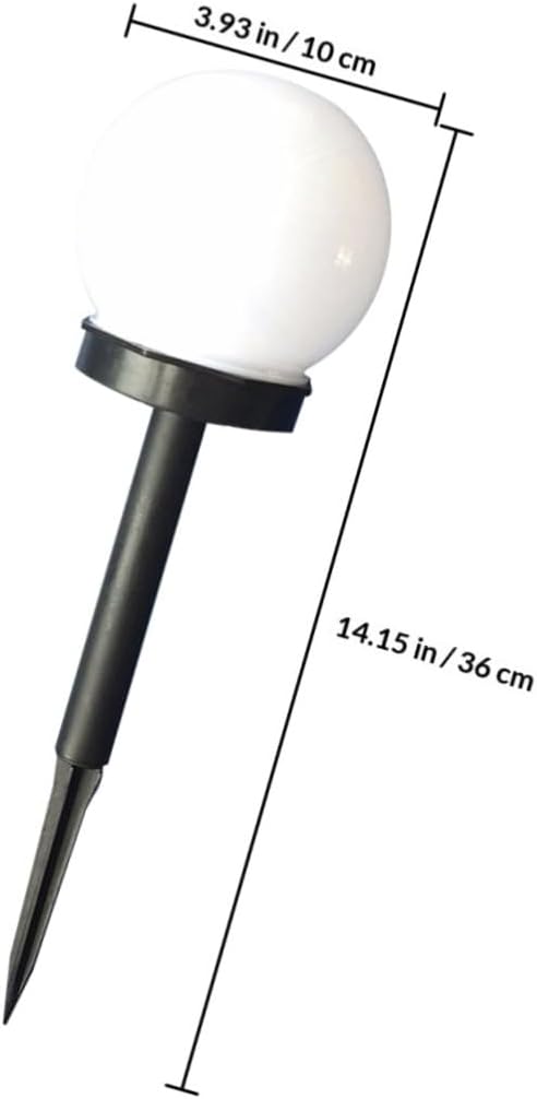 4pcs Solar Sphere Pathway Lights White LED Lawn Garden Outdoor Ball Bubble Stakes Yard Lighting