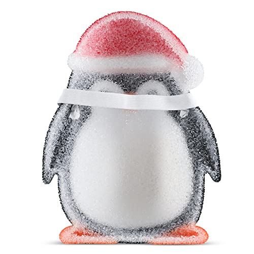 Penguin Porch Outdoor Light Covers - Lantern Garage Christmas Decor 11" 2pc
