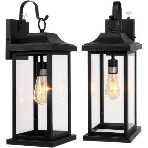 Extra Large 21 Inch Dusk to Dawn Outdoor Lighting Matte Black