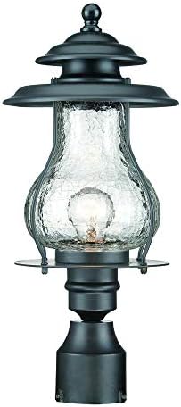 Acclaim 8207BK Blue Ridge Collection 1-Light Post Mount Outdoor Light Fixture, Matte Black | Lumora