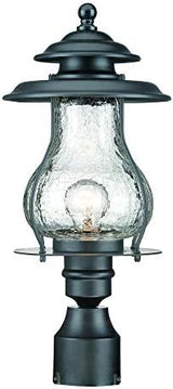 Acclaim 8207BK Blue Ridge Collection 1-Light Post Mount Outdoor Light Fixture, Matte Black | Lumora