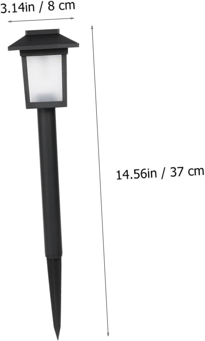 jojofuny 4pcs Solar Lawn Lights Outdoor Led Garden Decor for Pathway Black Solar Lamps Easy Installation for Home Use