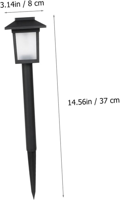 jojofuny 4pcs Solar Lawn Lights Outdoor Led Garden Decor for Pathway Black Solar Lamps Easy Installation for Home Use