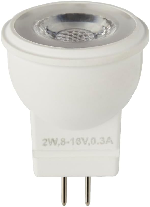 VOLT 12V Brass Mini Outdoor Spotlight (Bronze) with 2W 2700K Warm White 175 Lumen MR8 LED Bulb for Low Voltage Landscape Lighting of Yard, Lawn, Garden, Patio, Trees & House