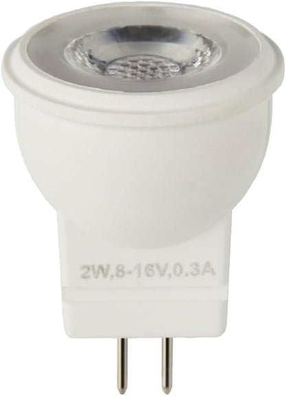 VOLT 12V Brass Mini Outdoor Spotlight (Bronze) with 2W 2700K Warm White 175 Lumen MR8 LED Bulb for Low Voltage Landscape Lighting of Yard, Lawn, Garden, Patio, Trees & House
