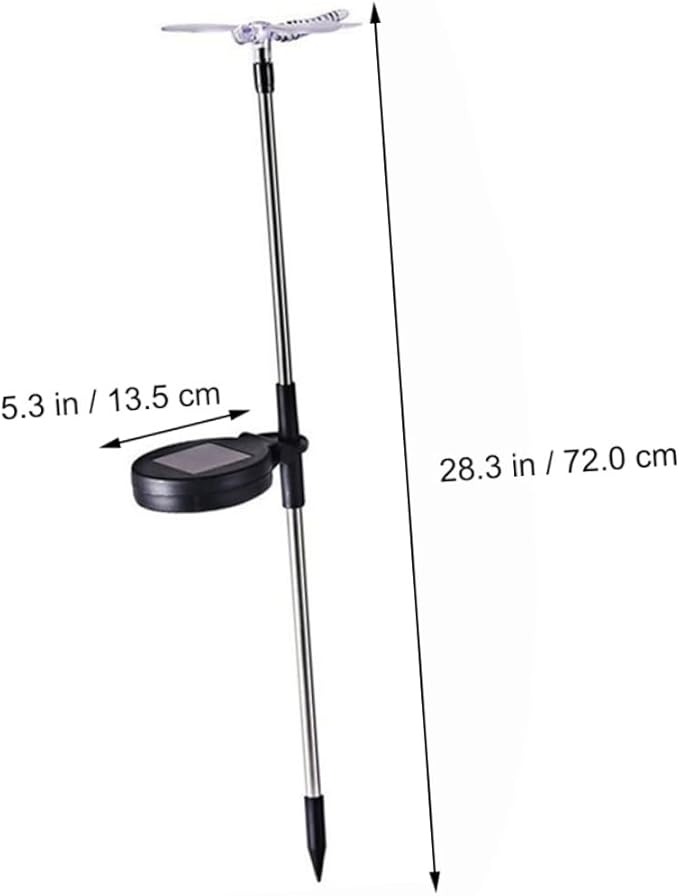 2pcs Solar Stick Lamps Outdoor LED Garden Decor Solar Lawn Lights with Butterfly Easy Installation Weatherproof Landscape Lighting for Patio Pathway