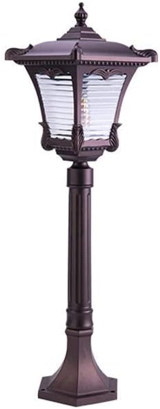 Lights Outdoor Anti-Rust Gold Outdoor Retro Glass Garden Pillar Light European Antique IP55 Waterproof Lawn Post Light Courtyard Street Landscape Decorative Column Lamp E27 Edison Stadium