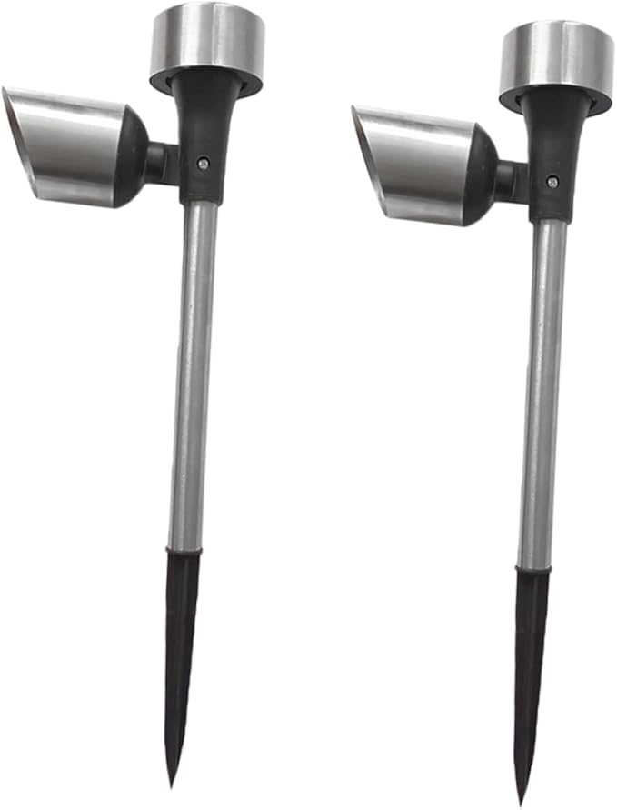 POPETPOP 2pcs Solar Pathway Lights Outdoor Solar Garden Stake Lamps Energy-Saving Landscape Lighting for Lawn and Patio Warm Illumination