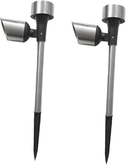 POPETPOP 2pcs Solar Pathway Lights Outdoor Solar Garden Stake Lamps Energy-Saving Landscape Lighting for Lawn and Patio Warm Illumination