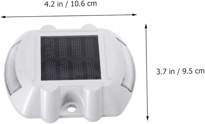 Gadpiparty 2pcs Solar Led Pathway Marker Light Dock Light for Outdoor Led Road for Garden Patio Stairs and Pathway Lighting