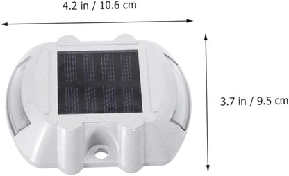 Gadpiparty 2pcs Solar Led Pathway Marker Light Dock Light for Outdoor Led Road for Garden Patio Stairs and Pathway Lighting
