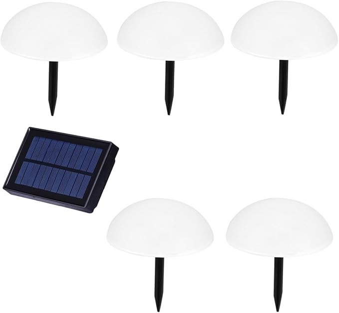 Solar Hemisphere Ground Inserted Lamp Solar Pathway Light White LED Outdoor Garden Landscape Lighting for Yard Patio Walkway