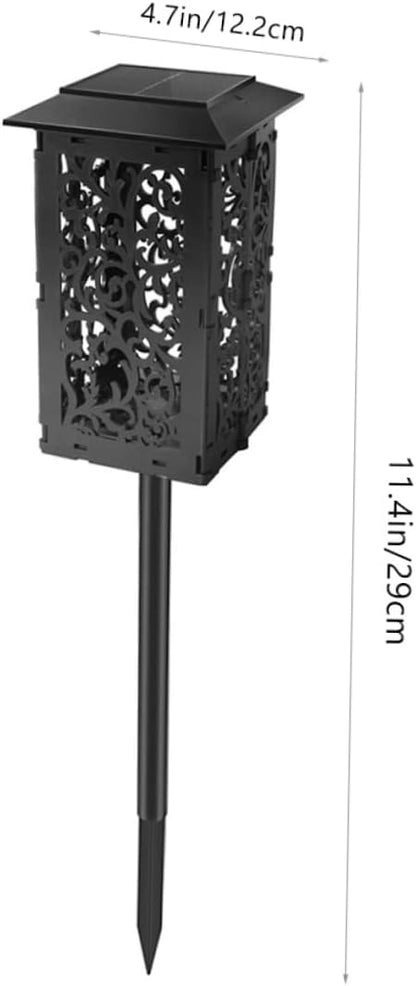Happyyami Solar Garden Lights Outdoor LED Ground Lamp Lawn Pathway Lighting for Patio Easy Installation No Wiring Weather Resistant Decorative Landscape Illumination