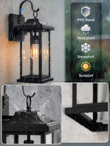 Extra Large 21 Inch Dusk to Dawn Outdoor Lighting Matte Black