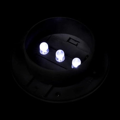 6-Pack Solar Pathway Lights Outdoor, Black Sturdy Plastic, 4.7x4.7x2.5in, Garden Solar Powered Waterproof Yard Lights for Walkway