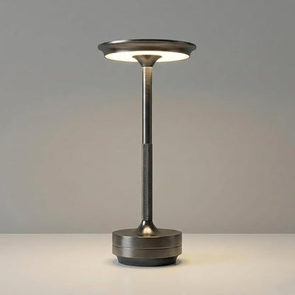 2026 Upgraded 6000mAH for longer battery life. Cordless Table Lamps Rechargeable, Portable Lamp, Stepless Dimming LED Table Light with Memory Function, for Outdoor/Dinner/Patio/Restaurant, (Gun Metal)