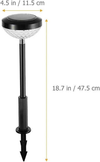 NUOBESTY 2pcs Lights Pathway Stake Lamps Warm Outdoor Solar Garden Decor for Lawn and Villa