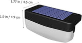 PartyKindom 2pcs Solar Stair Lamps for Outdoor Decks and Garden High-Efficiency Solar Panels LED Step Lights for | Lumora