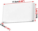 12W LED Outdoor Exterior Wall Sconces Step Down Light Fixture Lamp White Finish Warm White | Lumora