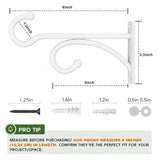 2Pack 6 Inch Plant Hangers Outdoor, Wall Hooks for Hanging Planters Baskets