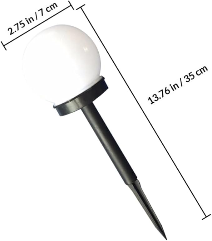 VILLCASE 4pcs Solar Lawn Lights Bubble Globe Warm White LED Outdoor Path Lights Solar Powered Garden Landscape Lighting Weatherproof Stakes for Pathway