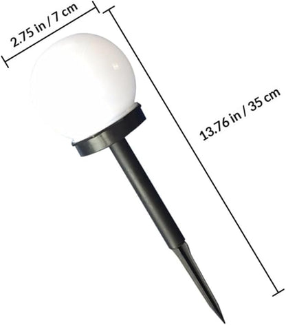 VILLCASE 4pcs Solar Lawn Lights Bubble Globe Warm White LED Outdoor Path Lights Solar Powered Garden Landscape Lighting Weatherproof Stakes for Pathway