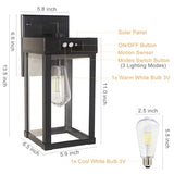 Solar Wall Lights Outdoor Waterproof with 3 Lighting Modes & Motion Sensor