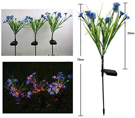 Solar Lawn Light Flower Light 2 Pack 28LED Daisy Solar Garden Light,Outdoor Decoration Stake Lights,Waterproof Solar Landscape Light Statue lamp Garden Stakes Decorative,Lawn (Blue)