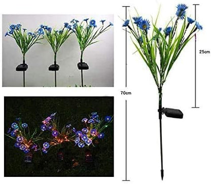 Solar Lawn Light Flower Light 2 Pack 28LED Daisy Solar Garden Light,Outdoor Decoration Stake Lights,Waterproof Solar Landscape Light Statue lamp Garden Stakes Decorative,Lawn (Blue)