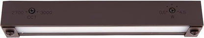 WAC Landscape Lighting, Hardscape 6in LED 12V Strip Light with Quick Release and 2-CCT 2700K-3000K in Solid Brass Coated with Bronze