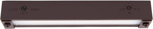 WAC Landscape Lighting, Hardscape 6in LED 12V Strip Light with Quick Release and 2-CCT 2700K-3000K in Solid Brass Coated with Bronze