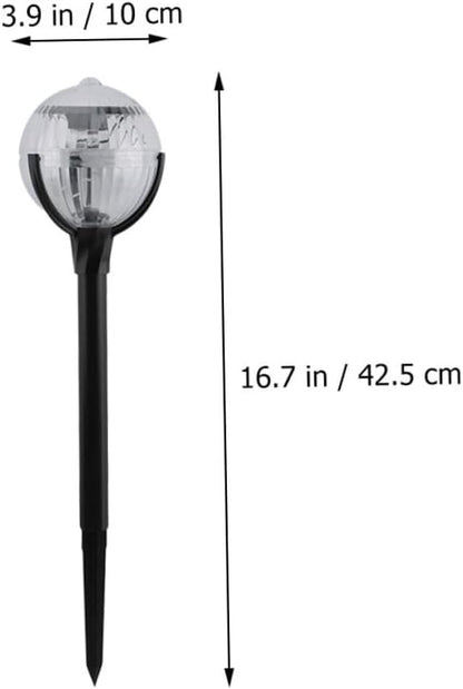 DOITOOL 2pcs Solar Garden Lights with Color-Changing LEDs Solar Lawn Stake Lights for Outdoor Pathway and Courtyard for Patio and Garden Decor