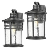 Darkaway 2 Pack Large Outdoor Porch Lights Wall Mount, 15inch Outdoor Light Fixtures Sconces Wall Lighting with Seeded Glass Exterior Lights for Patio Yard House Hallway Doorway Garage