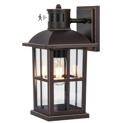 VerRon 13in Motion Sensor Porch Lights, Dusk to Dawn Outdoor Light Fixtures