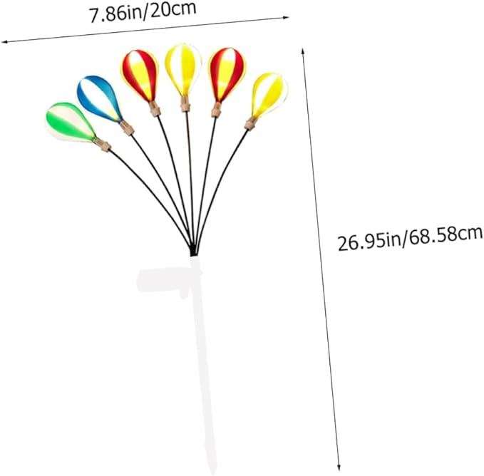 VANZACK Solar-Powered Garden Lights 2 Pack Air Balloon Shape Decorative Stake Lights Led for Outdoor Yard Decorations Automatic Night Lighting Energy-Saving
