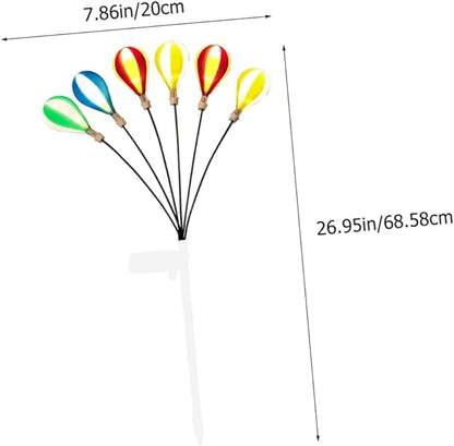 VANZACK Solar-Powered Garden Lights 2 Pack Air Balloon Shape Decorative Stake Lights Led for Outdoor Yard Decorations Automatic Night Lighting Energy-Saving