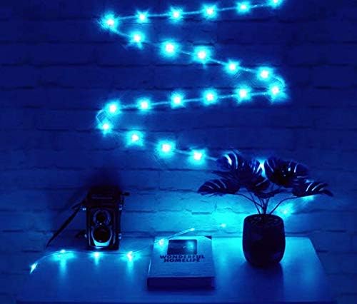 Solar Rope Lights Outdoor, 23ft 50LED Outdoor Rope String Lights Waterproof Copper Tube Wire String Lights for Garden,Yard, Path, Fence, Stairs, Backyard, Patio (Blue)