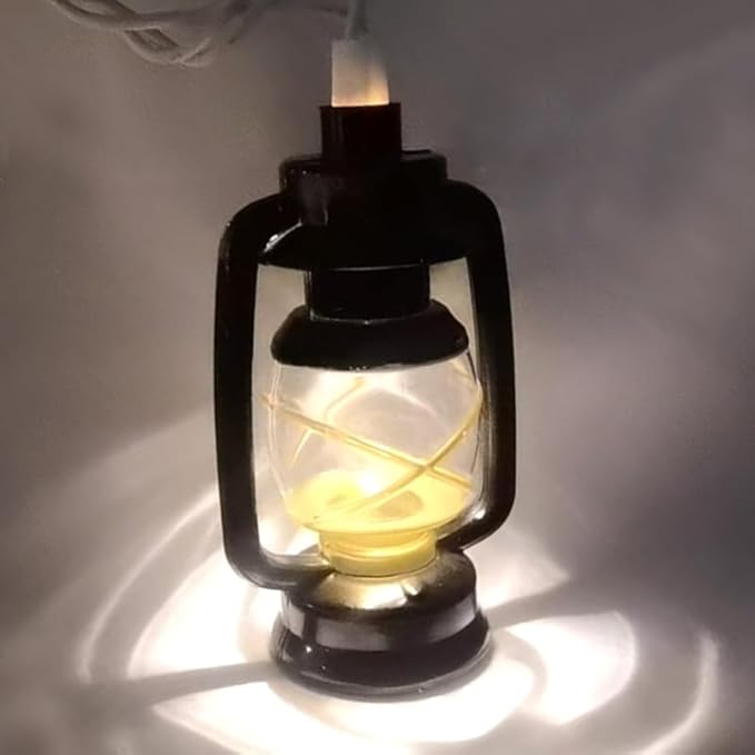8.5Ft Black Mini Kerosene String Lights Outdoor, Summer Beach Themed Decoratives String， Plug in Indoor Fairy Lights for Outdoor Indoor Beach Tropical Party Bedroom Birthday Decor