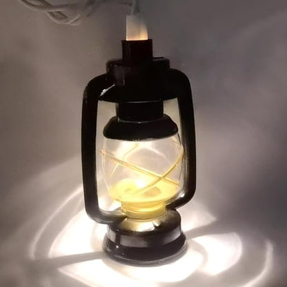 8.5Ft Black Mini Kerosene String Lights Outdoor, Summer Beach Themed Decoratives String， Plug in Indoor Fairy Lights for Outdoor Indoor Beach Tropical Party Bedroom Birthday Decor