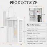 White Porch Light, Dusk to Dawn Wall Mount Outdoor Light