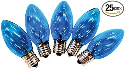 Holiday Bright Lights Bulb Transp C9 Blu 25pk - Outdoor String Light | Lumora