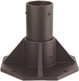 Solus SB-2405 Outdoor Surface Mount Lamp Post Base – Light or Heavy Duty Aluminum Base for 3" Poles - Black | Lumora