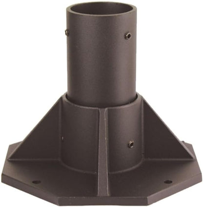 Solus SB-2405 Outdoor Surface Mount Lamp Post Base – Light or Heavy Duty Aluminum Base for 3" Poles - Black, Bronze, or White – Made in USA (Bronze Heavy Duty)
