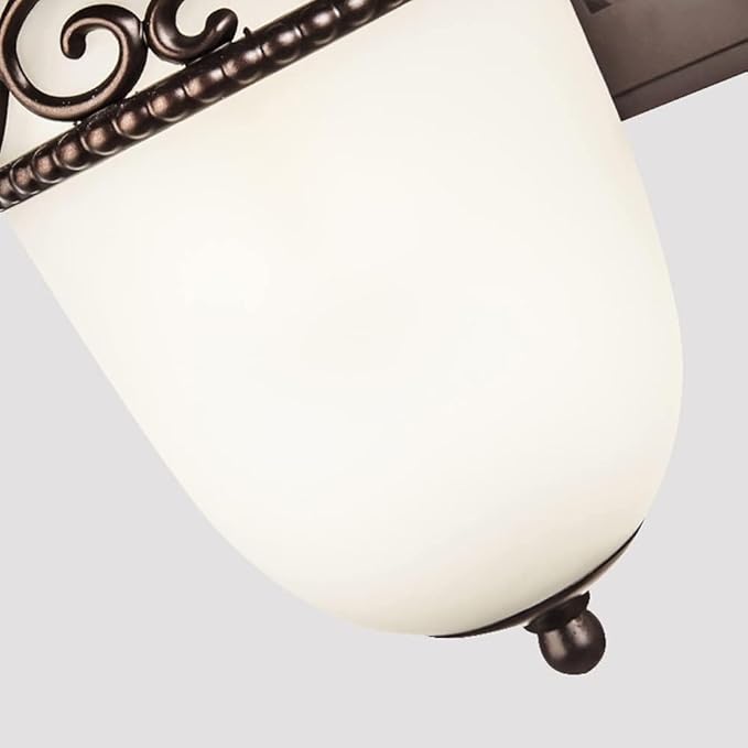 E26 Outdoor Waterproof Wall Sconce,European Style House Porch Lighting Mount Light,Sand Black Villa Exterior Courtyard Lantern with Frosting s Shade AlumiExpression artistique m Housing Lights